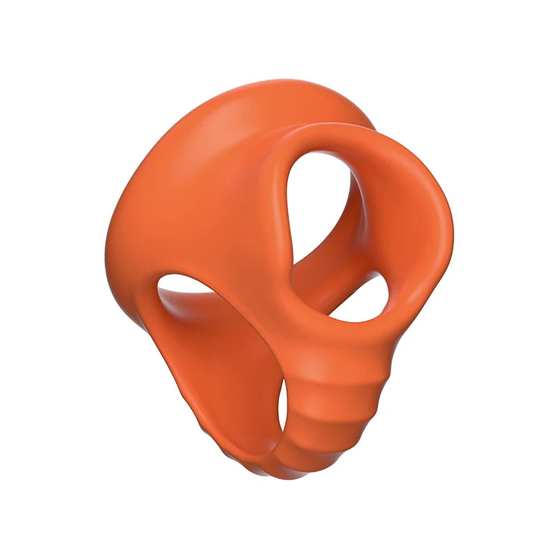 Silicone Penis Cock Ring Delay Ejaculation Erection Chastity Cage Adjustable Scrotum Bondage Lock Cockring Adult Sex Toy for Men