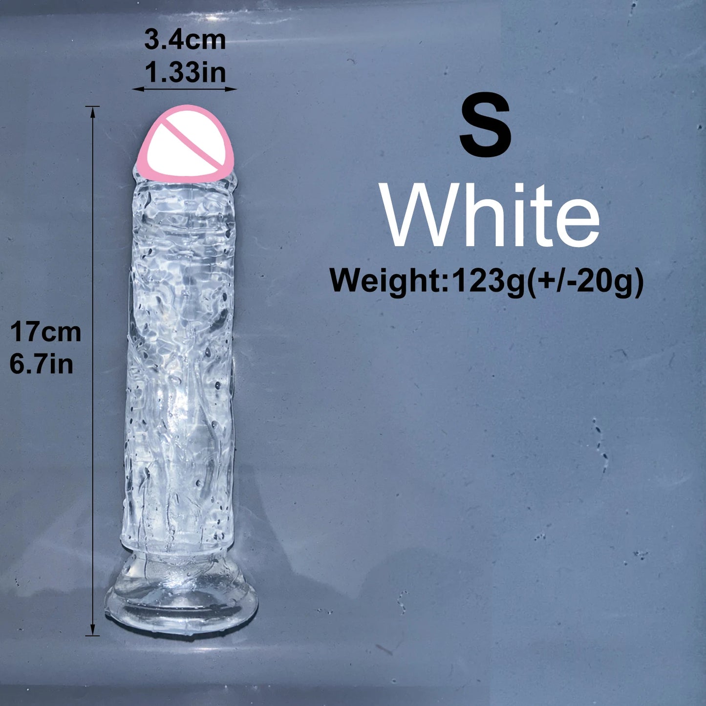 Malomalo Dildo Transparent Ventouse 5 Couleurs - Étanche