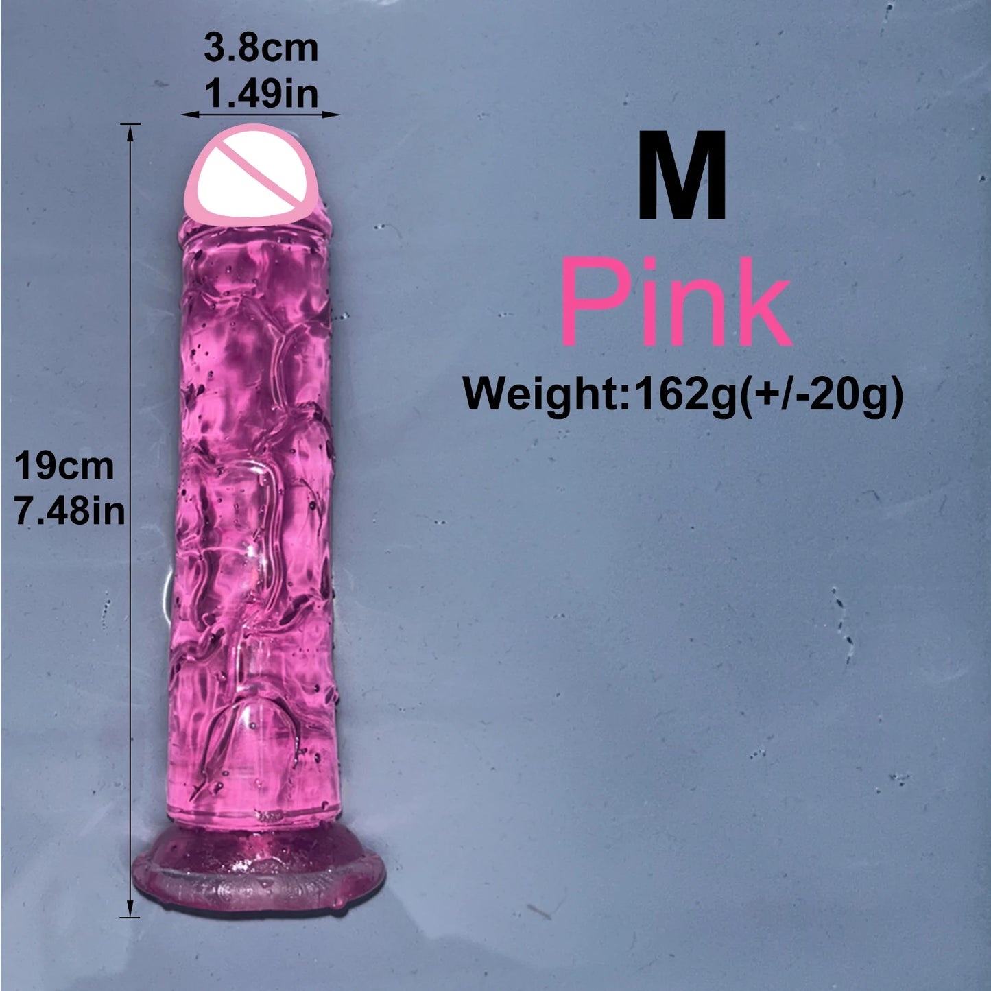 Malomalo Dildo Transparent Ventouse 5 Couleurs - Étanche
