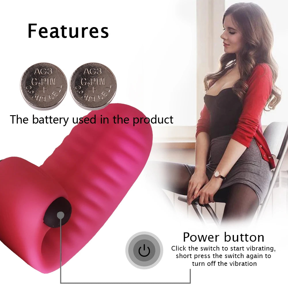 Silicone Finger Vibrator For Women Clit Stimulator G-spot Vibrator Clitoral Stimulation Massager Female Masturbation Sex Product