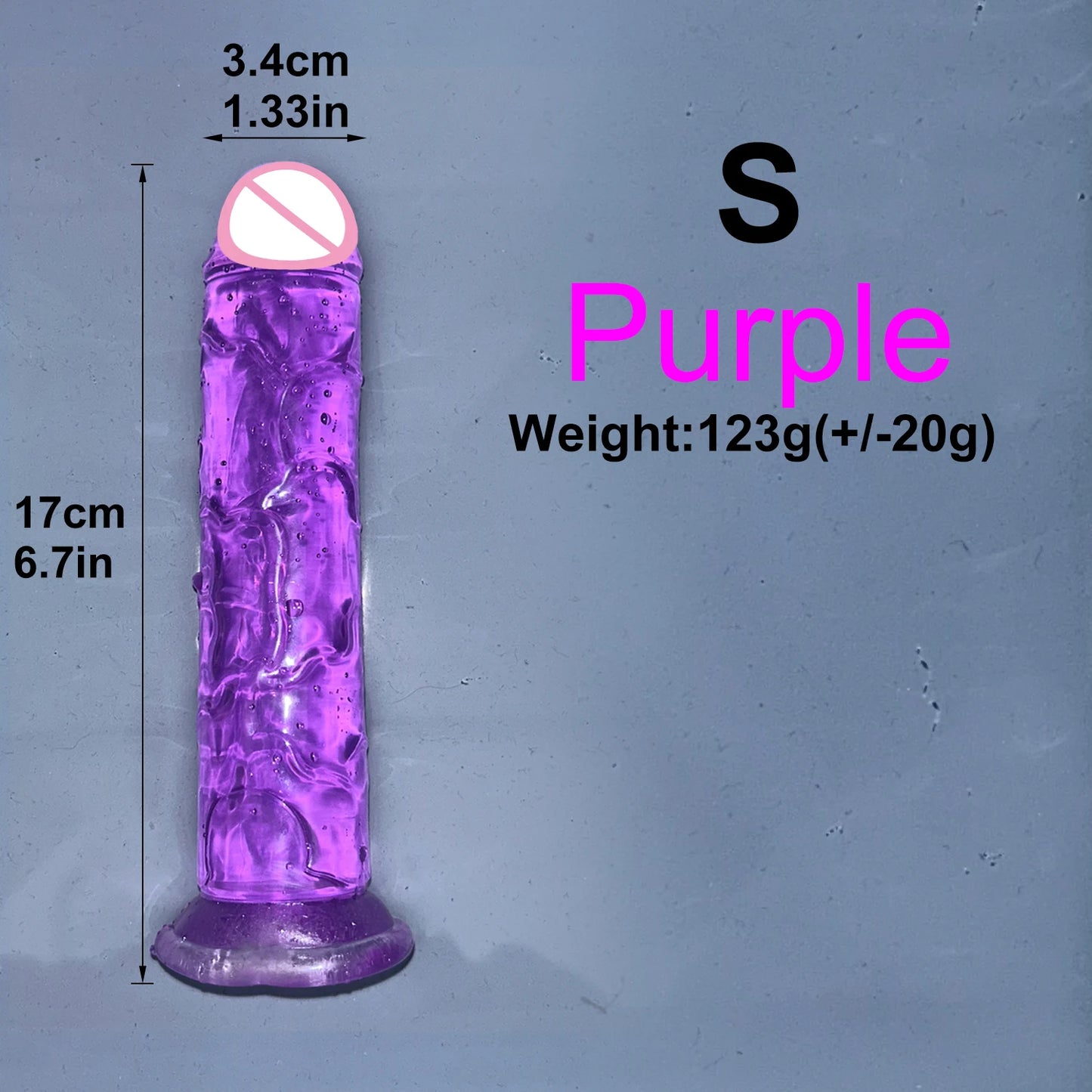 Malomalo Dildo Transparent Ventouse 5 Couleurs - Étanche