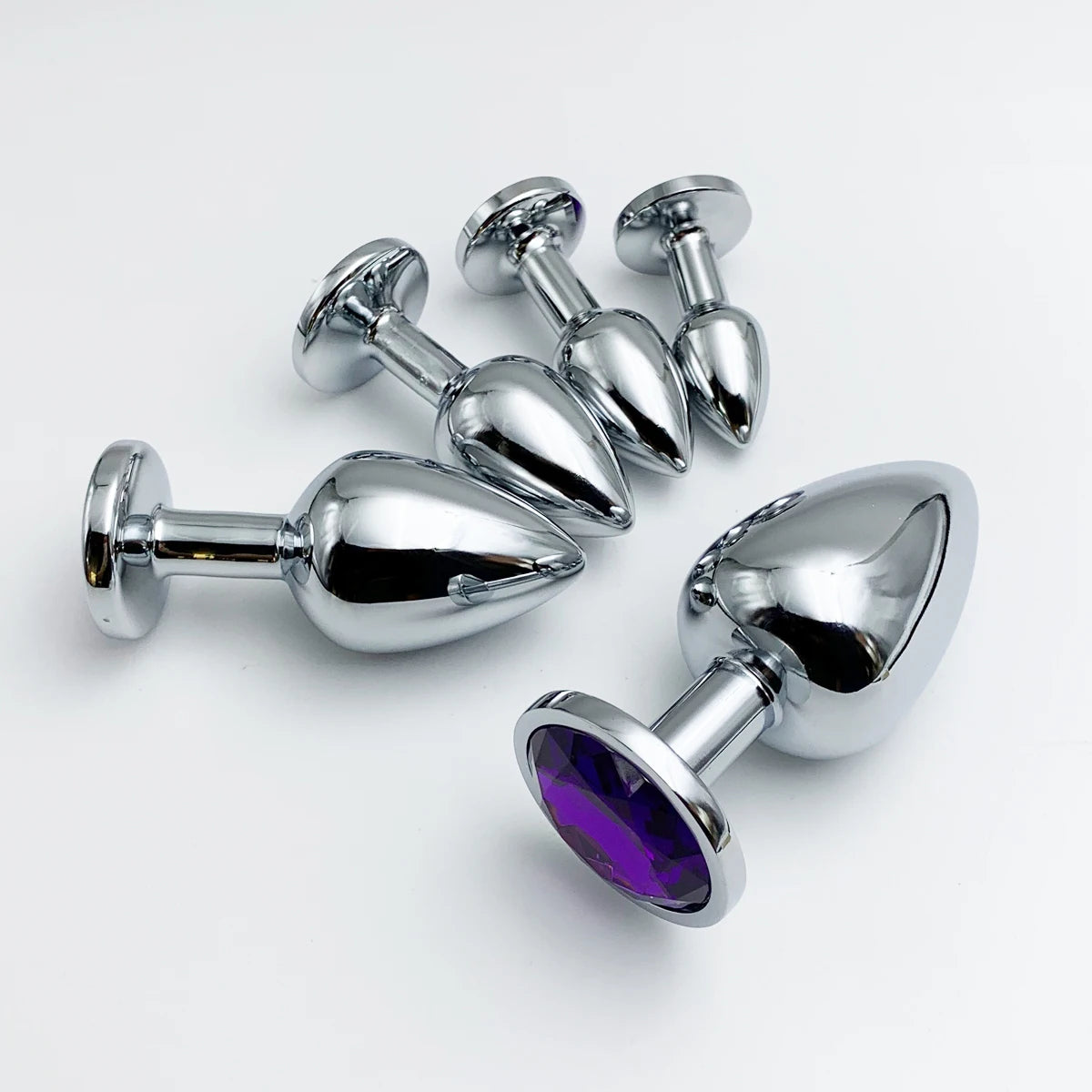 Howcooool Plug Anal Métal Base 5Tailles DébutantEx - Hygiène