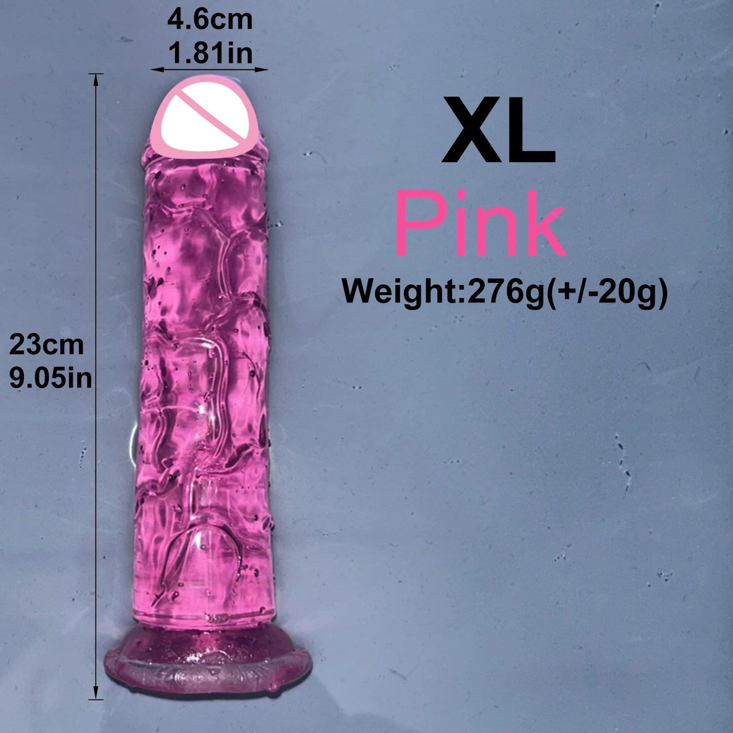 Malomalo Dildo Transparent Ventouse 5 Couleurs - Étanche