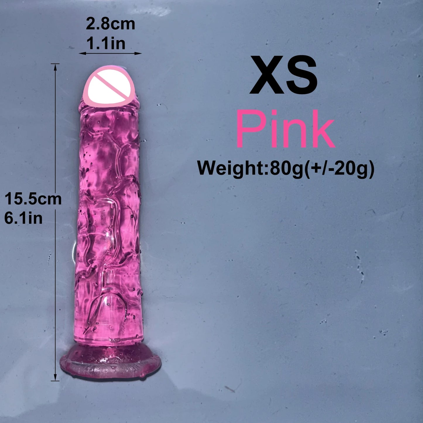 Malomalo Dildo Transparent Ventouse 5 Couleurs - Étanche
