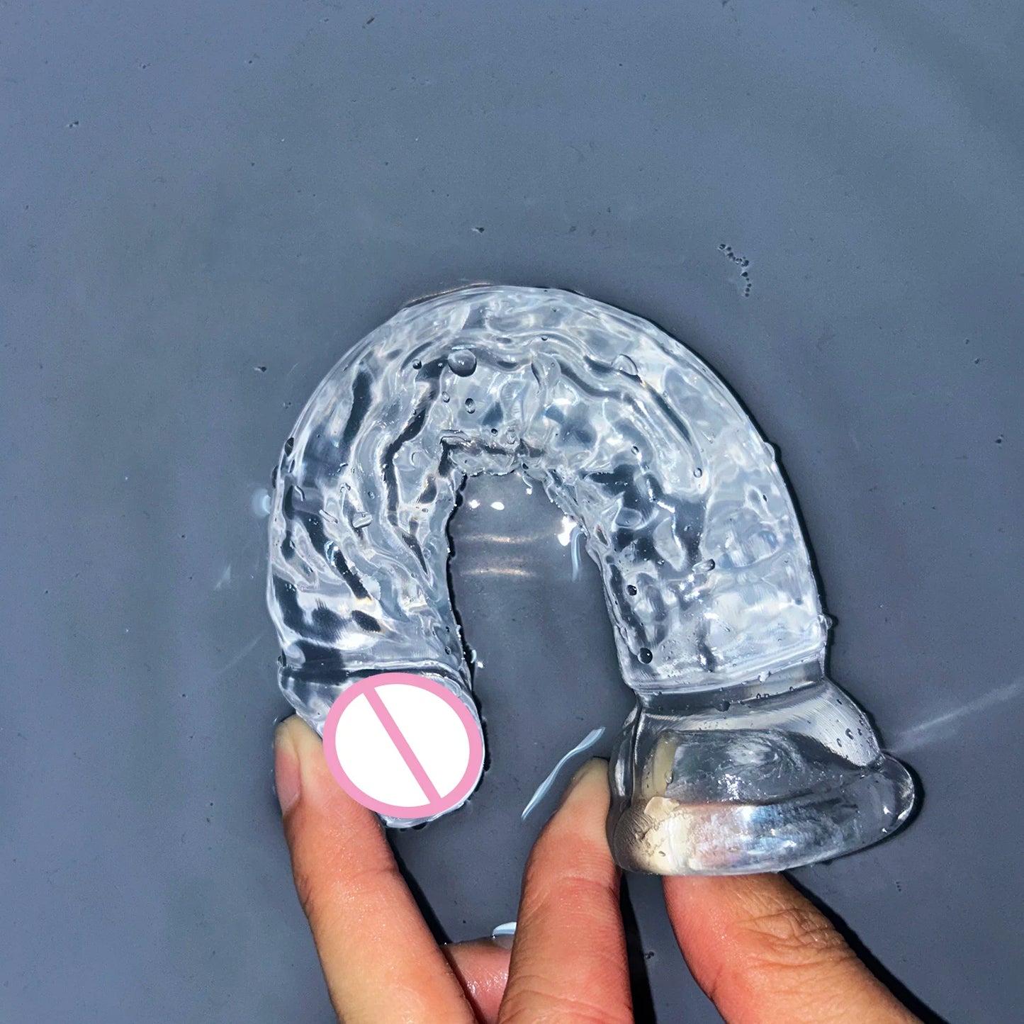 Malomalo Dildo Transparent Ventouse 5 Couleurs - Étanche