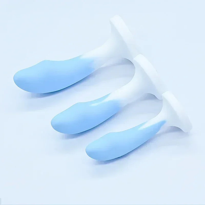 Butt Plug Silicone Rubber 3 Sizes Crystal Gemstone Base Anal Plug BDSM Prostate Massager Masturbation Adult Sexy Tоy for Women