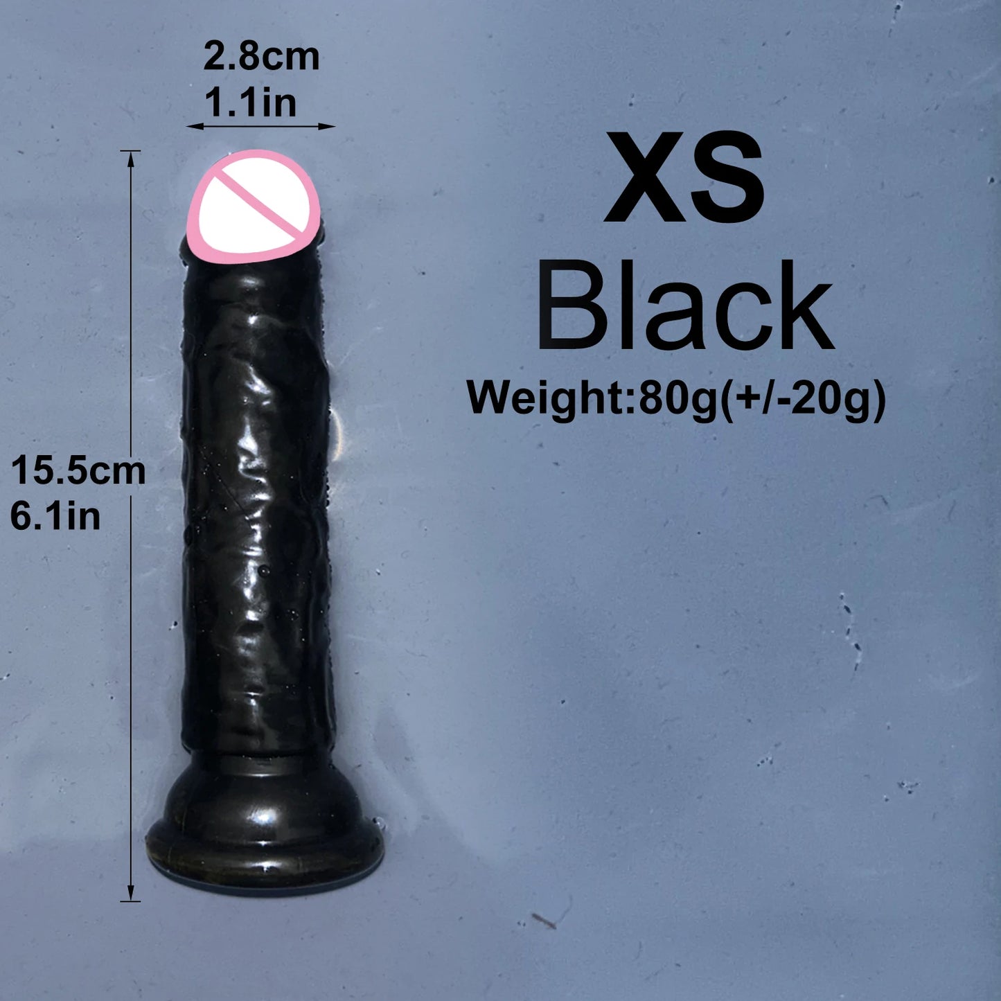 Malomalo Dildo Transparent Ventouse 5 Couleurs - Étanche
