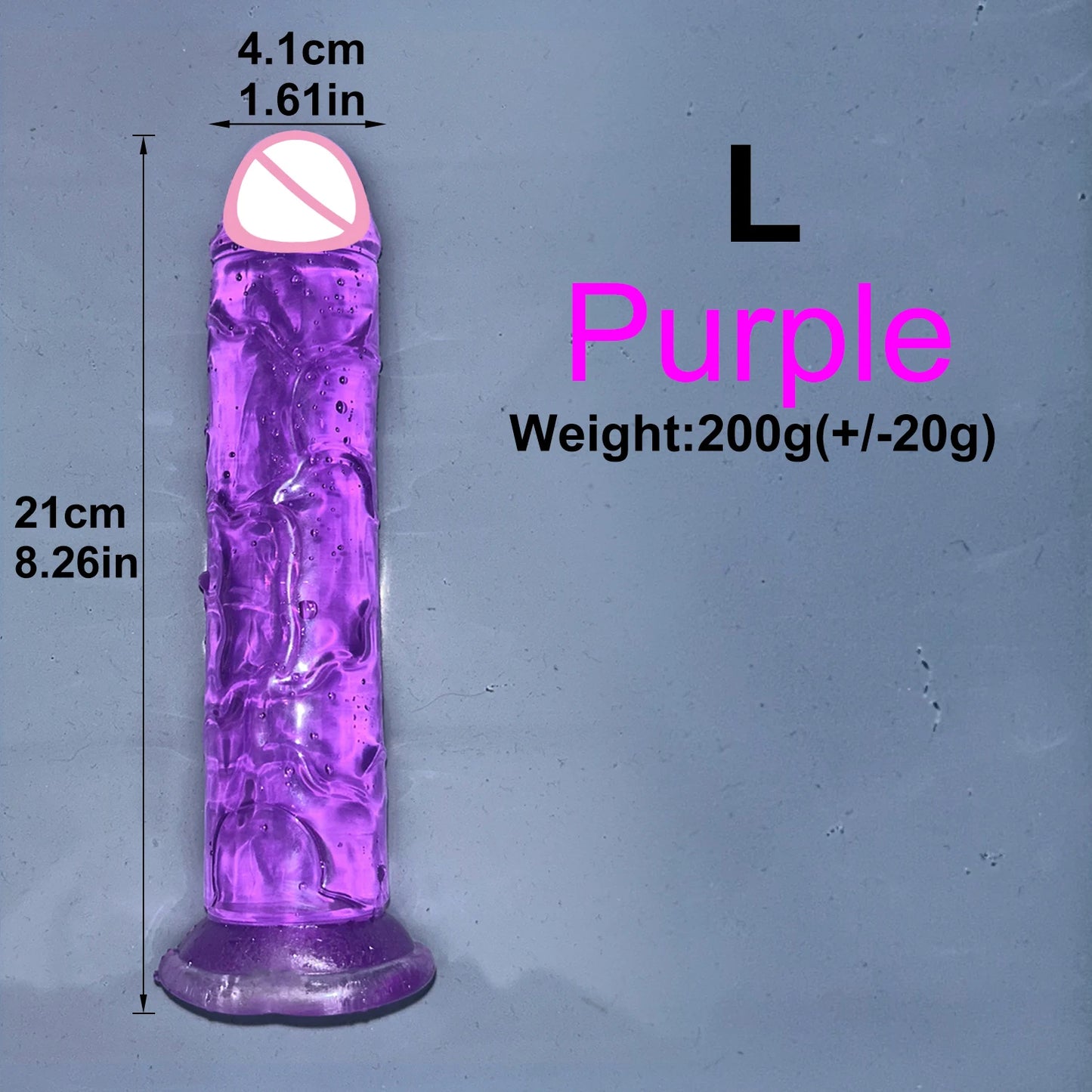 Malomalo Dildo Transparent Ventouse 5 Couleurs - Étanche