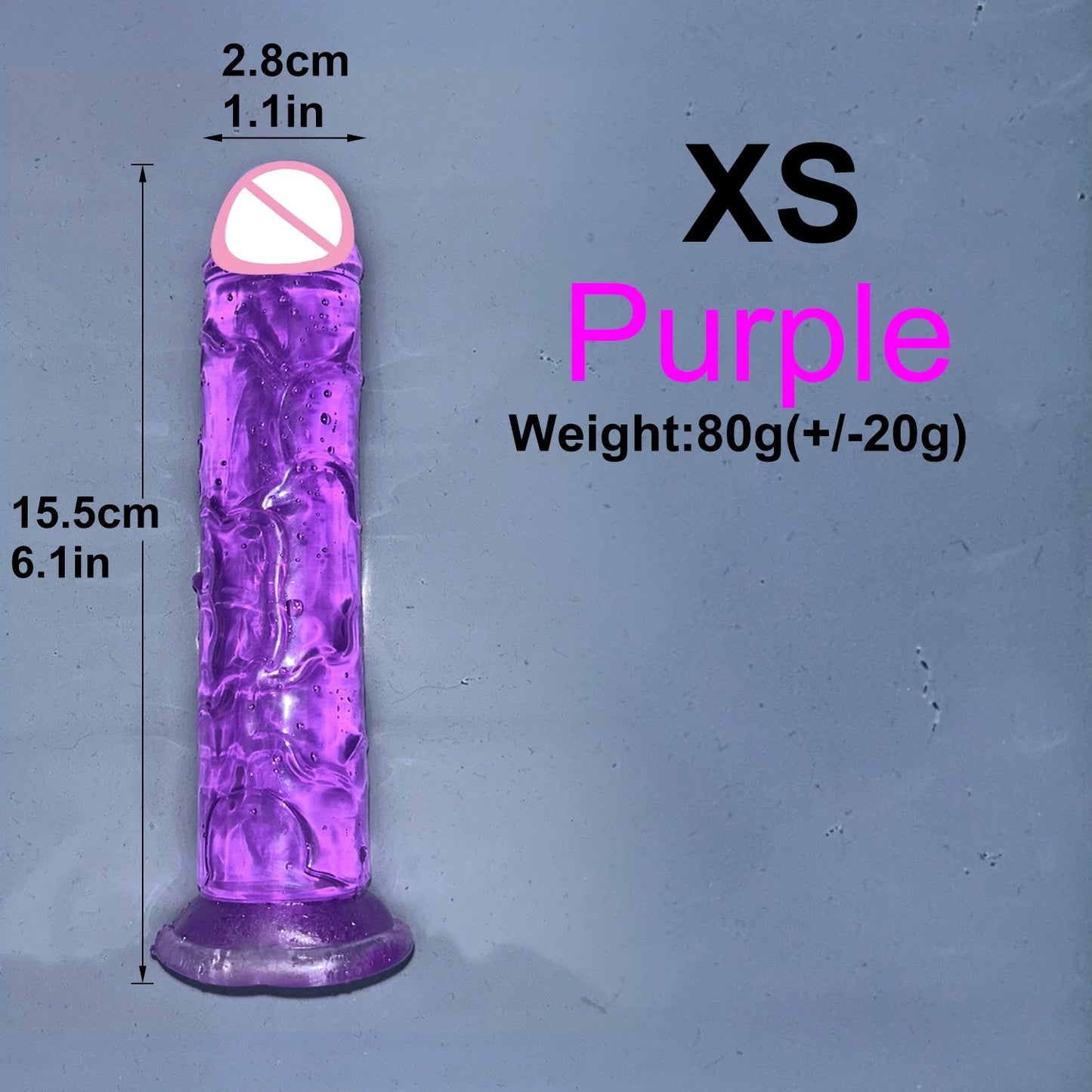 Malomalo Dildo Transparent Ventouse 5 Couleurs - Étanche