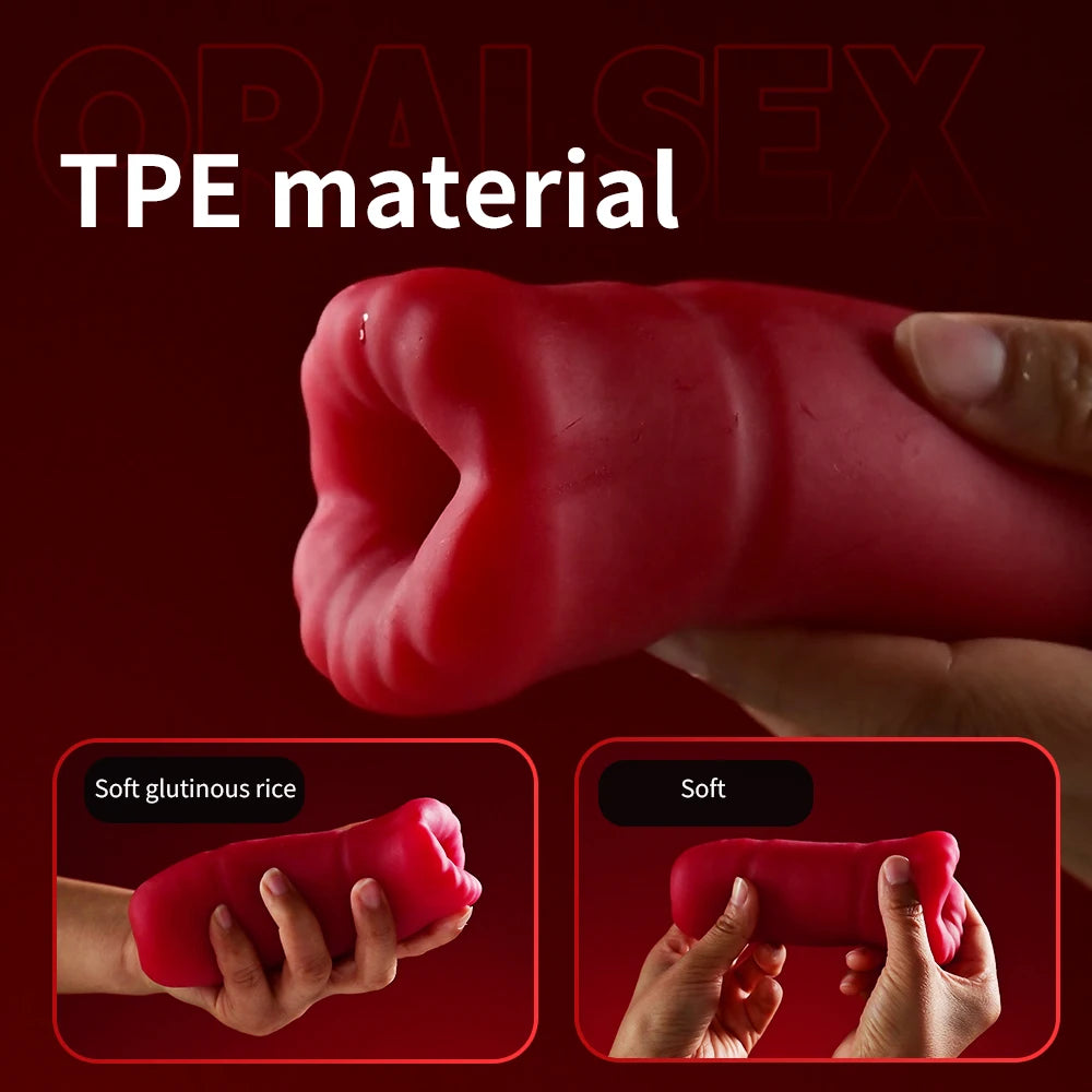 Automatic Male Masturbator Cup Vibrator Tongue Licking Blowjob Real Vagina Pocket Pussy Penis Oral Sex Toy For Adult Men Sexshop