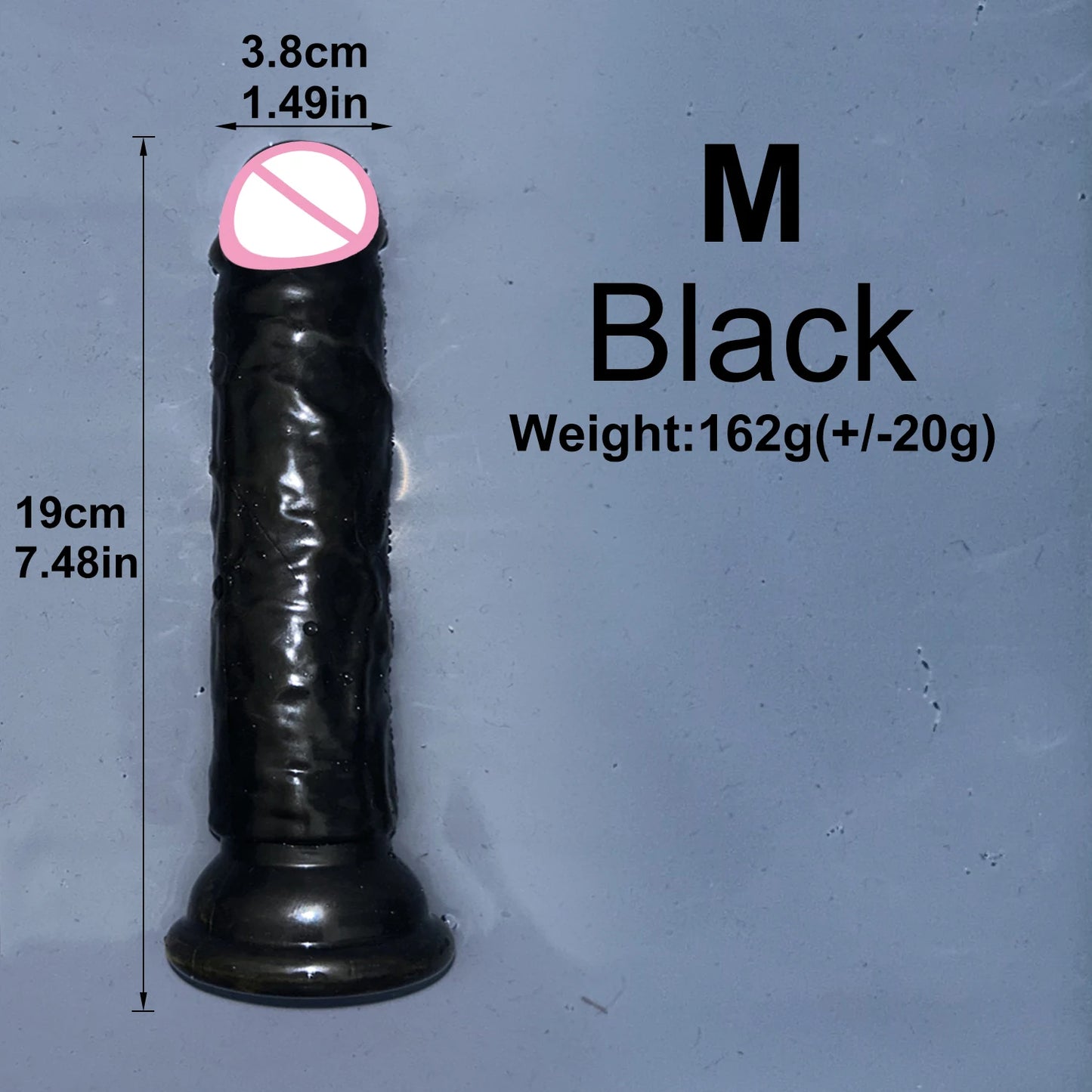 Malomalo Dildo Transparent Ventouse 5 Couleurs - Étanche
