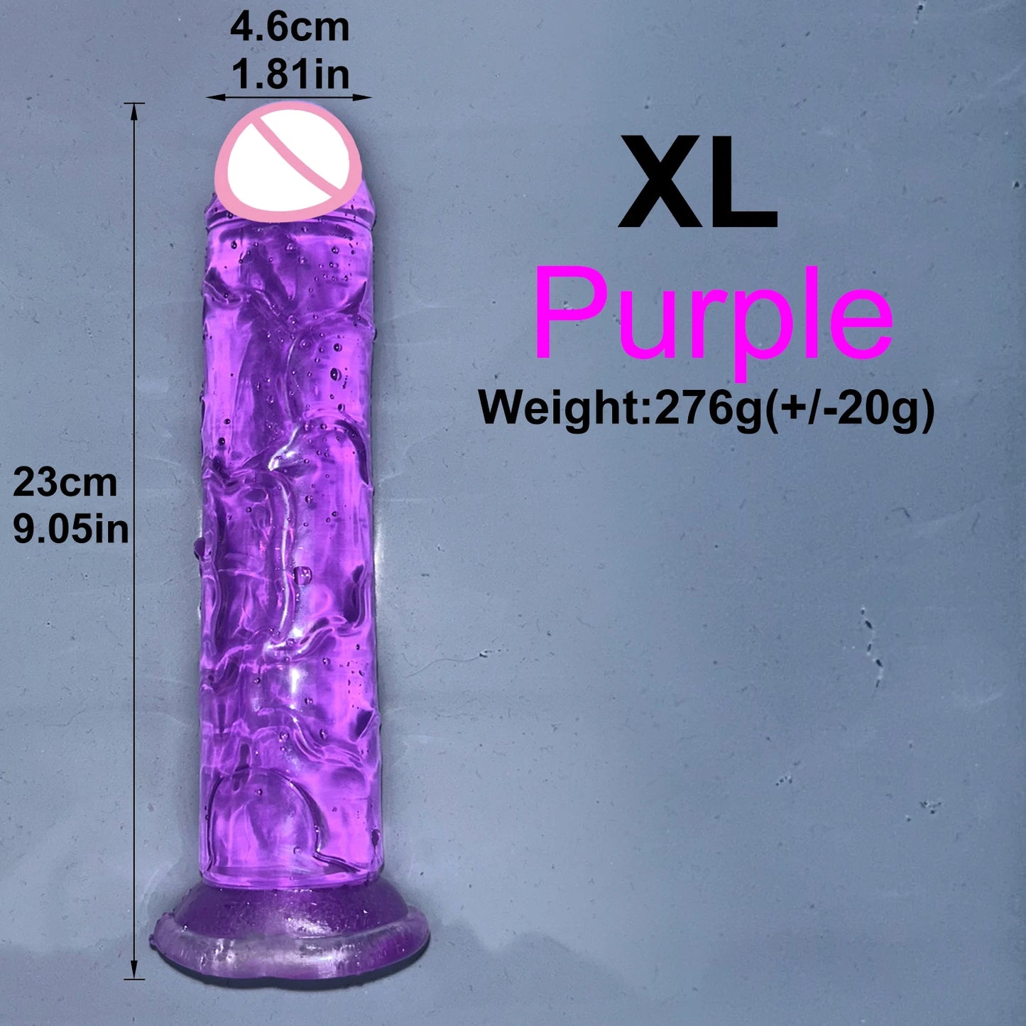 Malomalo Dildo Transparent Ventouse 5 Couleurs - Étanche