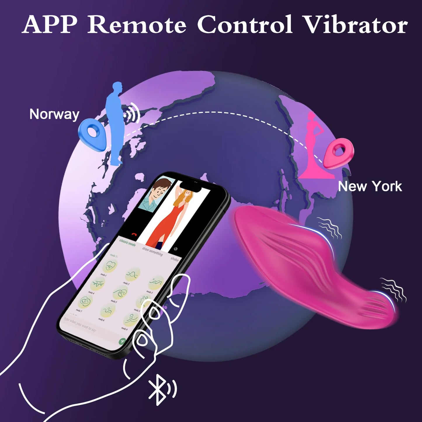 Birdsexy Vibromasseur Portable - App Contrôle Femmes