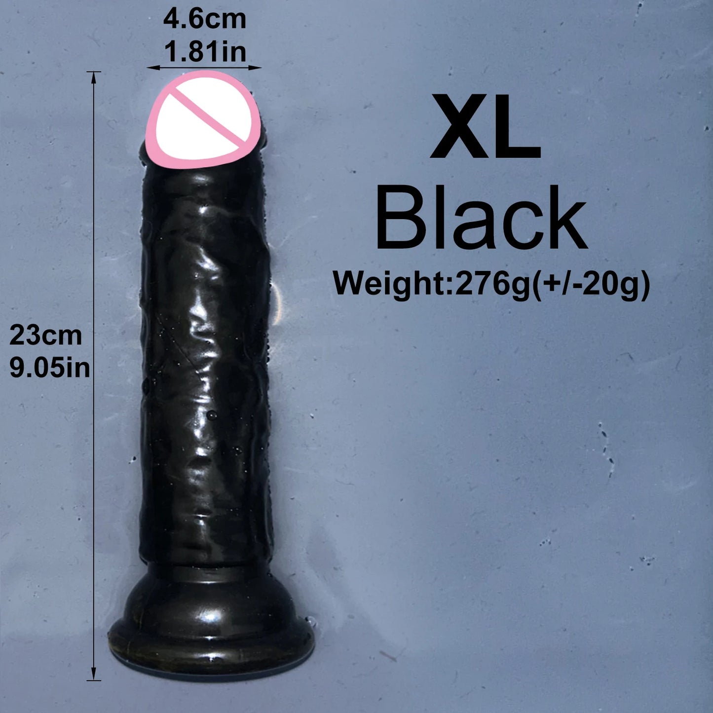 Malomalo Dildo Transparent Ventouse 5 Couleurs - Étanche