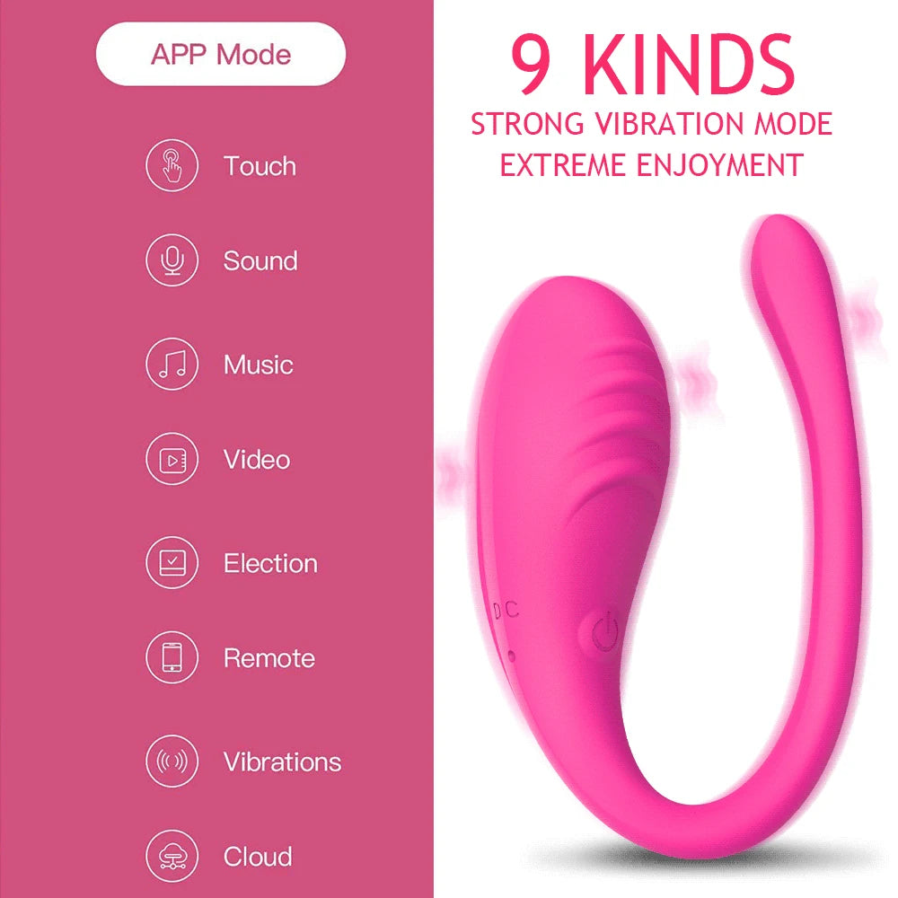 Bingoxxo Vibreur Vaginal Contrôlé Par App G Spot 9 Vitesses