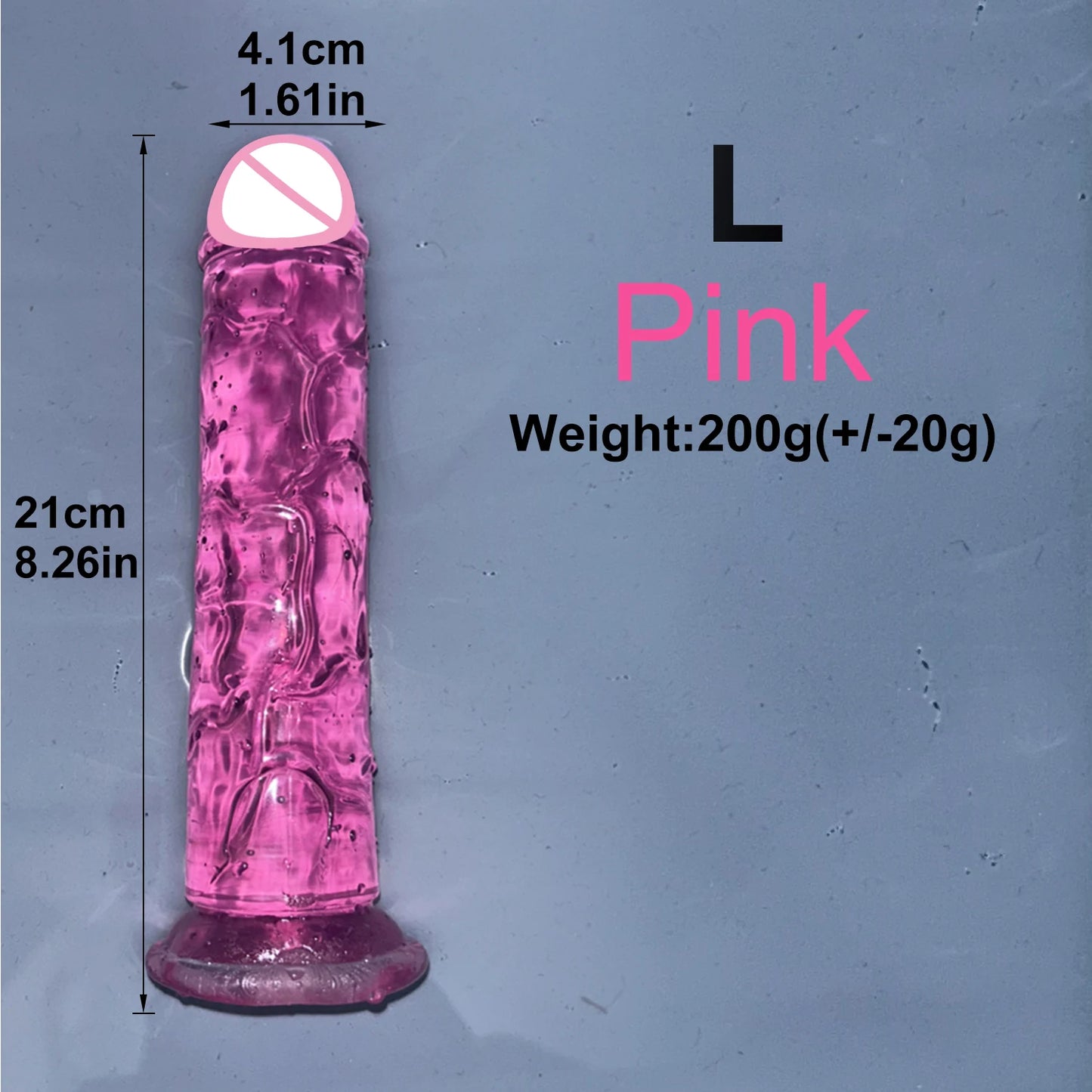 Malomalo Dildo Transparent Ventouse 5 Couleurs - Étanche