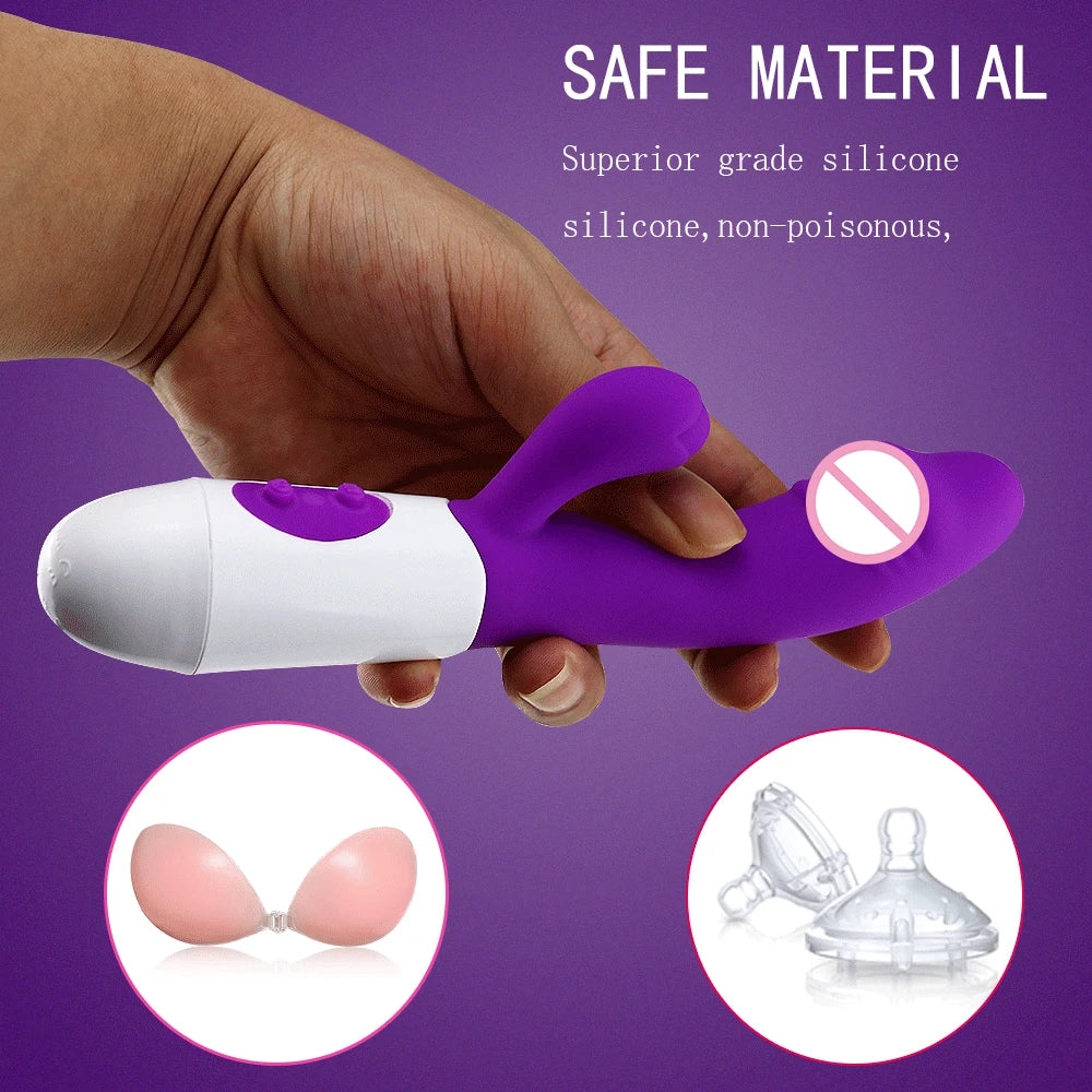 CELANI G Spot Dildo Lapin Vibromasseur Double - 10 Vitesses