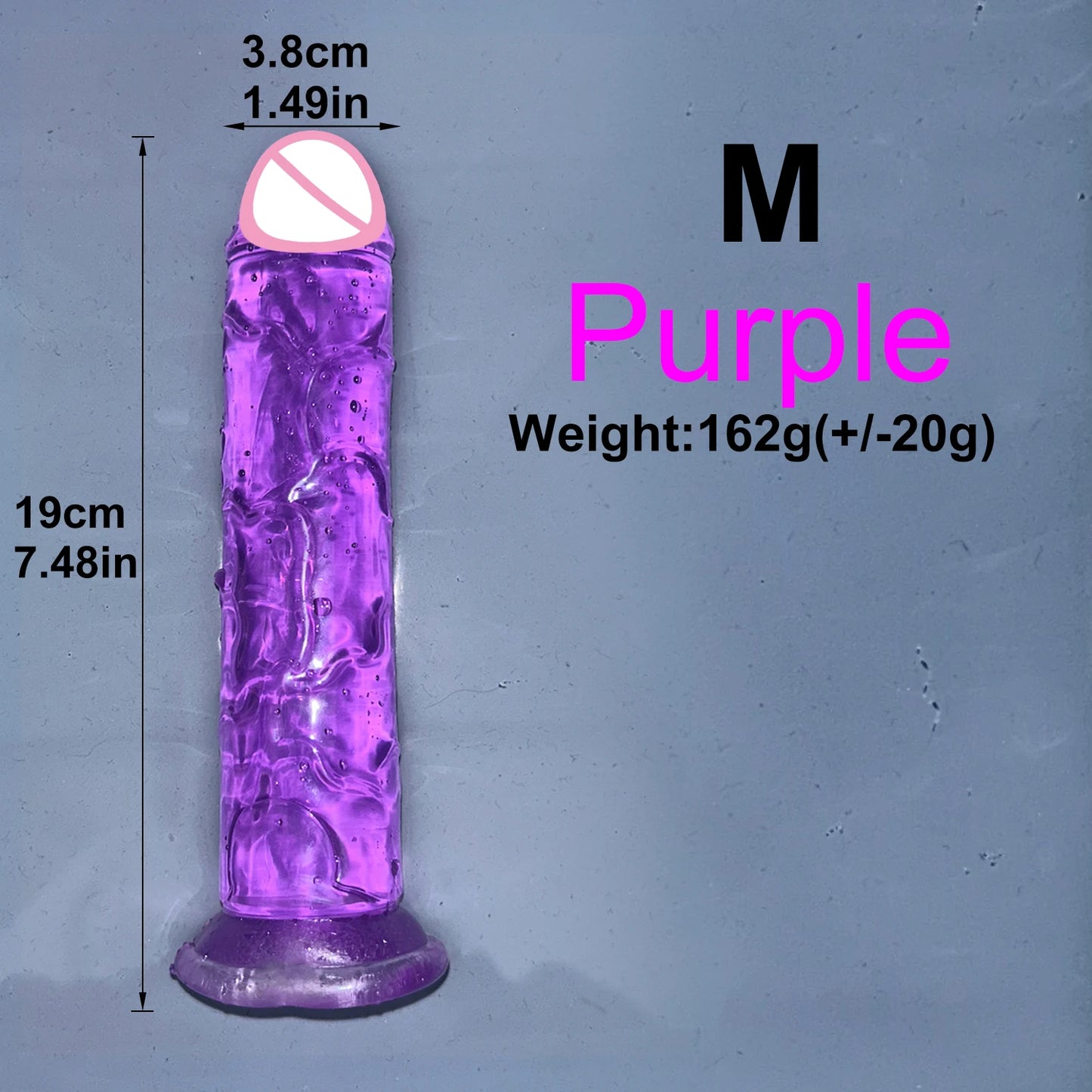Malomalo Dildo Transparent Ventouse 5 Couleurs - Étanche