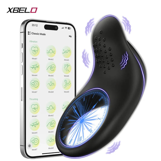 XBELO Bague Vibrante App Pour Homme - Retard Éjaculation