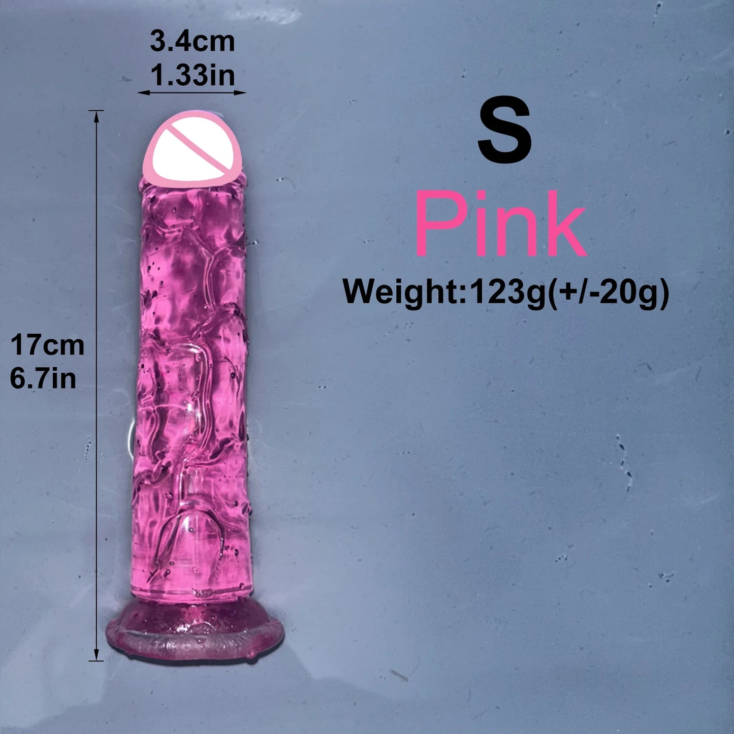 Malomalo Dildo Transparent Ventouse 5 Couleurs - Étanche