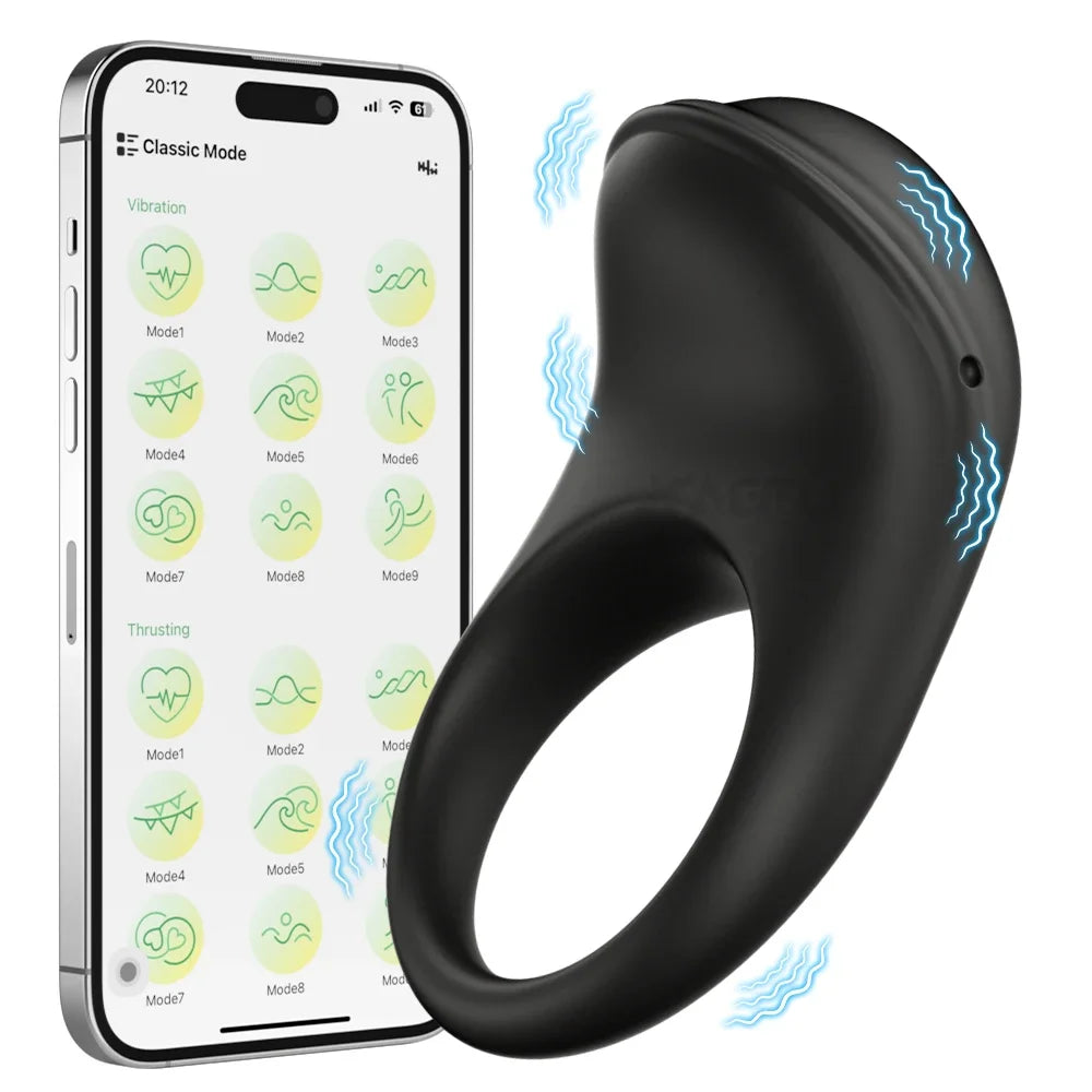 XBELO APP Anneau Vibrant Contrôle Homme - Prolongation
