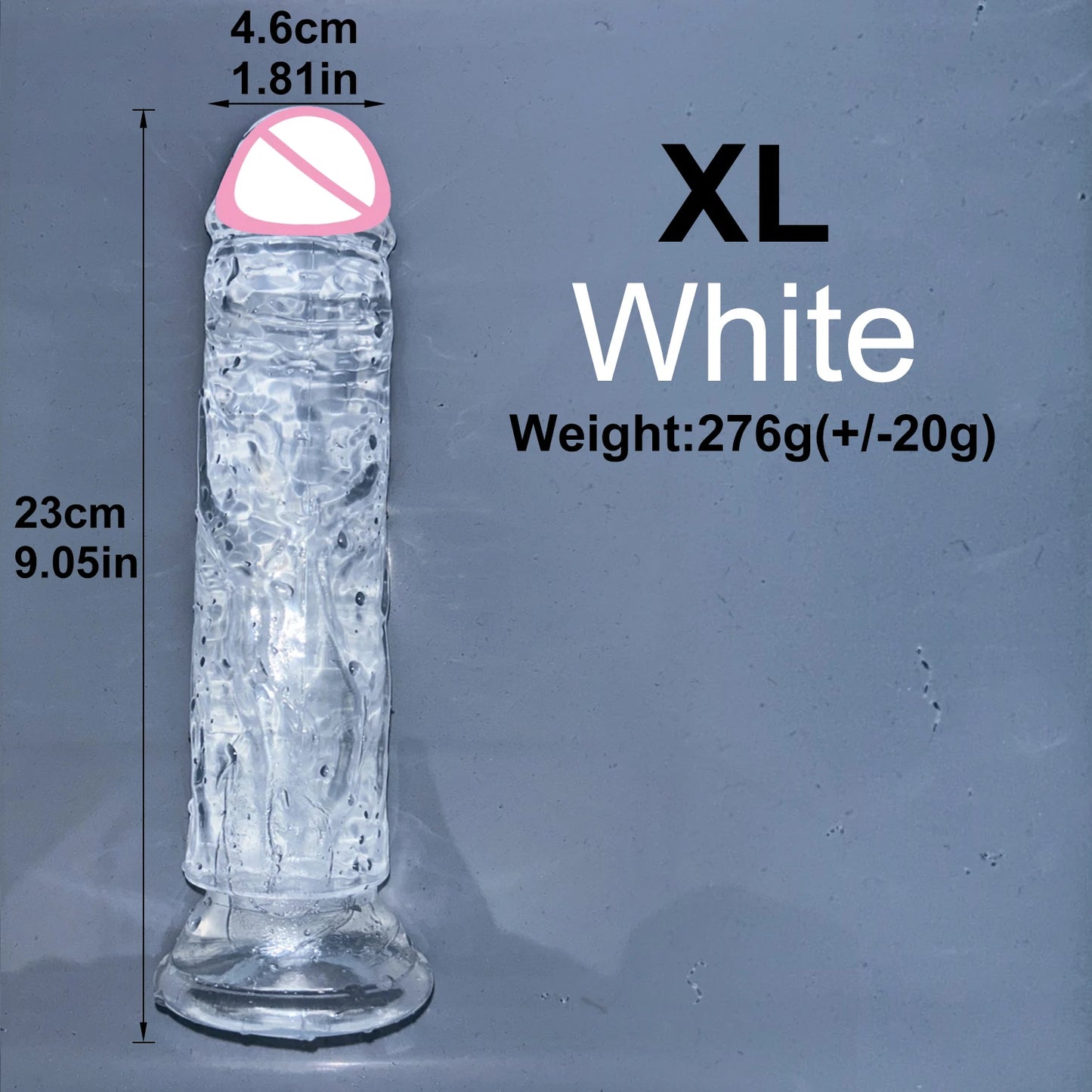 Malomalo Dildo Transparent Ventouse 5 Couleurs - Étanche